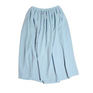 Leslie Skirt Womens Size 8 Solid All Blue Pull On Stretch Waist Pleated Maxi